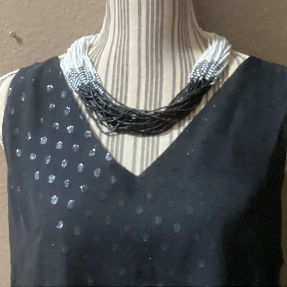 LILLY PULITZER FLORIN-SILK BLACK TOP. - Picture 8 of 15